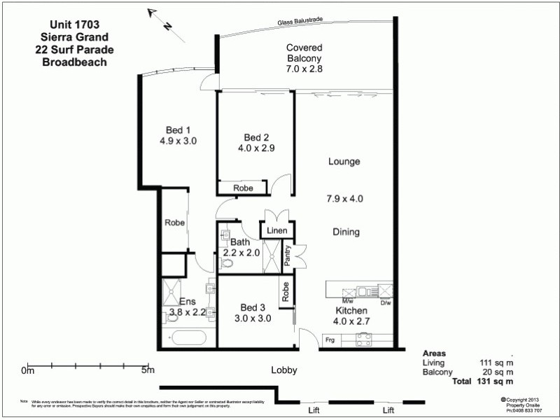 22 Surf Pde, Broadbeach QLD 4218 Floorplan
