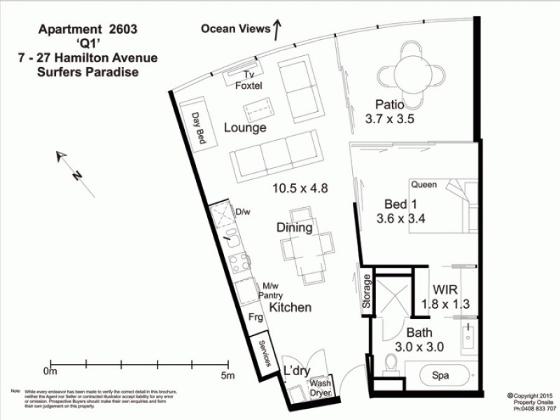 9 Hamilton Ave “q1″, Surfers Paradise QLD 4217 Floorplan