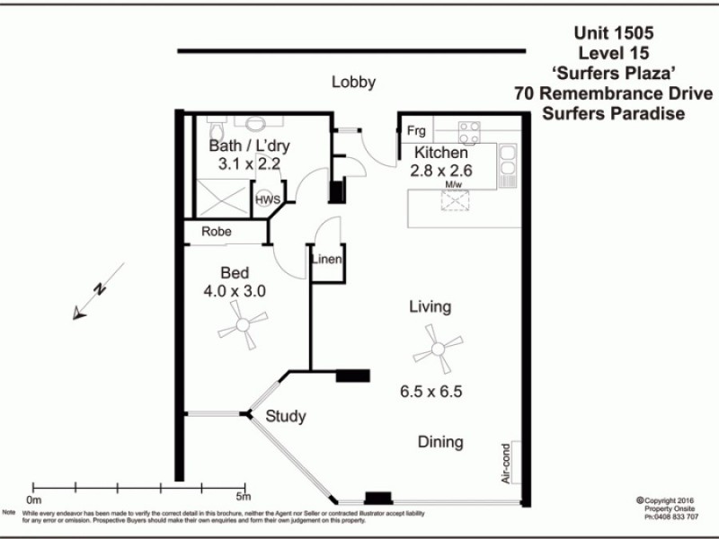 1505/70 Remembrance Dr, Surfers Paradise QLD 4217 Floorplan