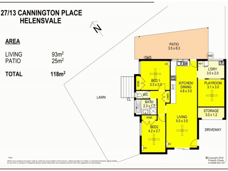 27/13 Cannington Place, Helensvale QLD 4212 Floorplan