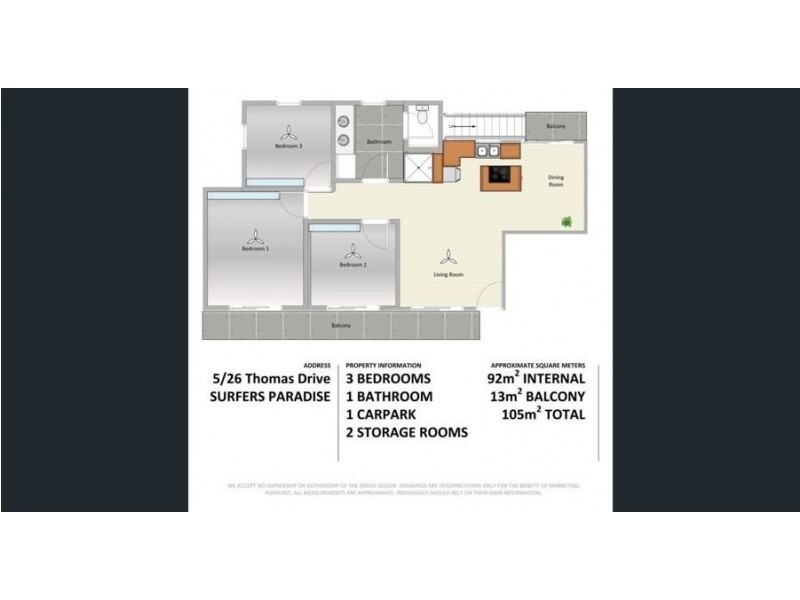 5/26 Thomas Drive, Surfers Paradise QLD 4217 Floorplan