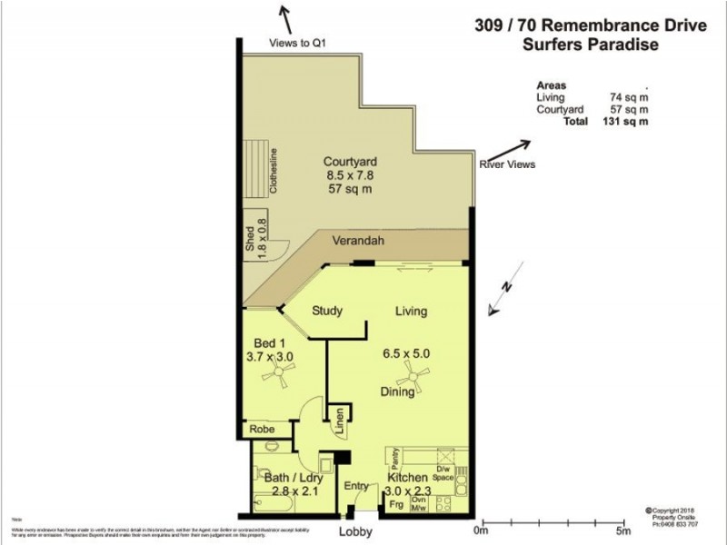 309/70 Remembrance Drive, Surfers Paradise QLD 4217 Floorplan