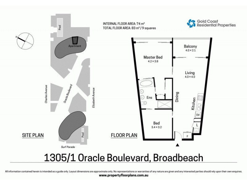 “TOWER 1″ 1 Oracle Boulevard, Broadbeach QLD 4218 Floorplan