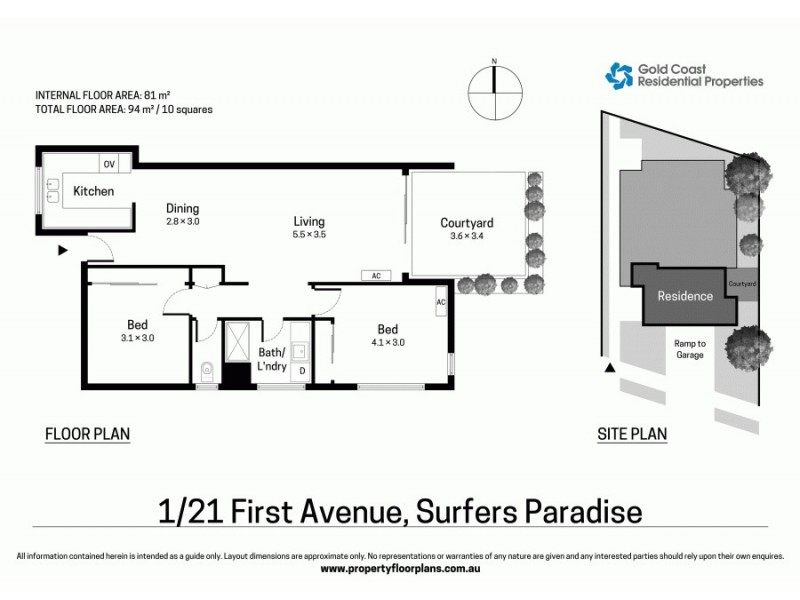 1/21 First Avenue, Surfers Paradise QLD 4217 Floorplan