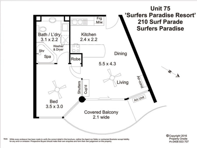 75/210-218 Surf Parade, Surfers Paradise QLD 4217 Floorplan