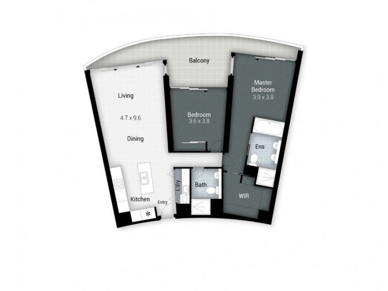 22303/21 Elizabeth Avenue, Broadbeach QLD 4218 Floorplan