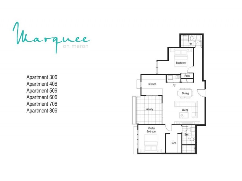 306/8 “Marquee” Meron Street, Southport QLD 4215 Floorplan