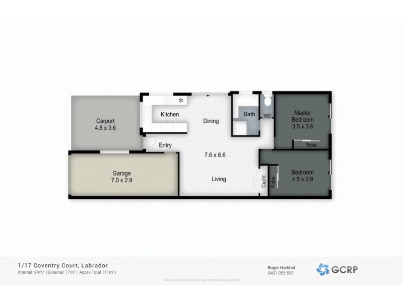 1/17 Coventry Court, Labrador QLD 4215 Floorplan