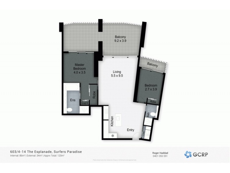 603/4-14 Esplanade, Surfers Paradise QLD 4217 Floorplan