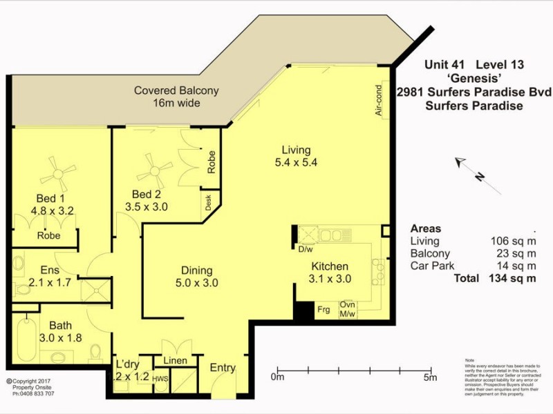 41/26 Markwell Avenue, Surfers Paradise QLD 4217 Floorplan
