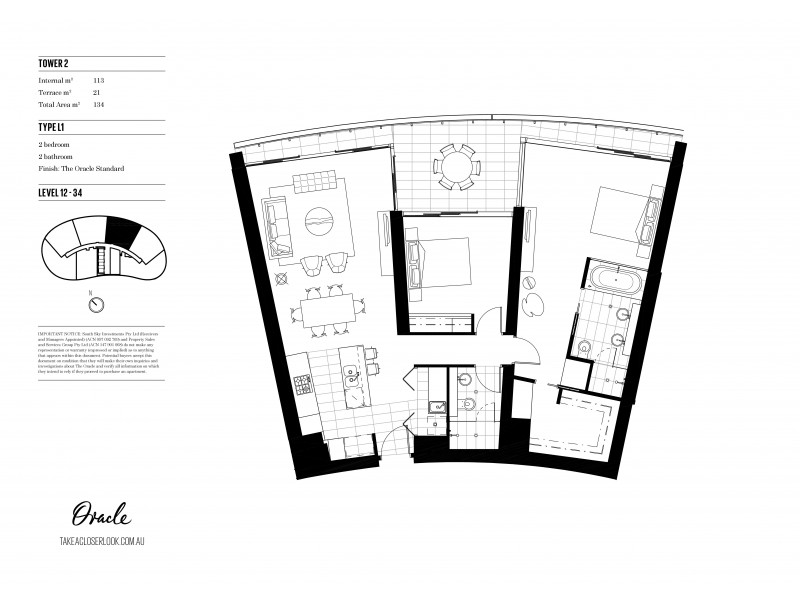 22605/21 Elizabeth Avenue, Broadbeach QLD 4218 Floorplan
