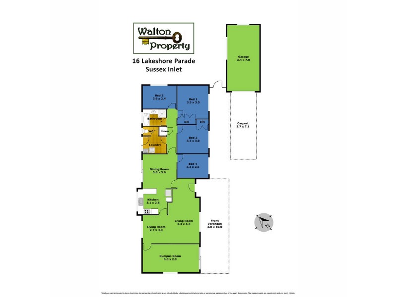 16 Lakeshore Parade, Sussex Inlet NSW 2540 Floorplan
