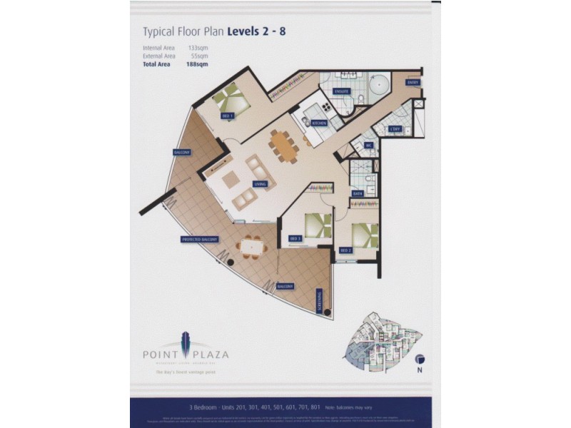 201/14 Oxley Avenue, Woody Point QLD 4019 Floorplan