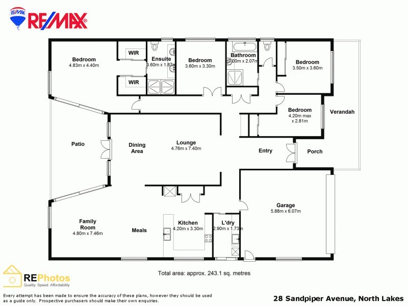 28 Sandpiper Avenue, North Lakes QLD 4509 Floorplan