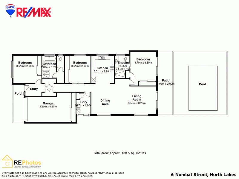 6 NUMBAT ST, North Lakes QLD 4509 Floorplan