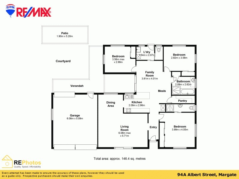 94A ALBERT ST, Margate QLD 4019 Floorplan