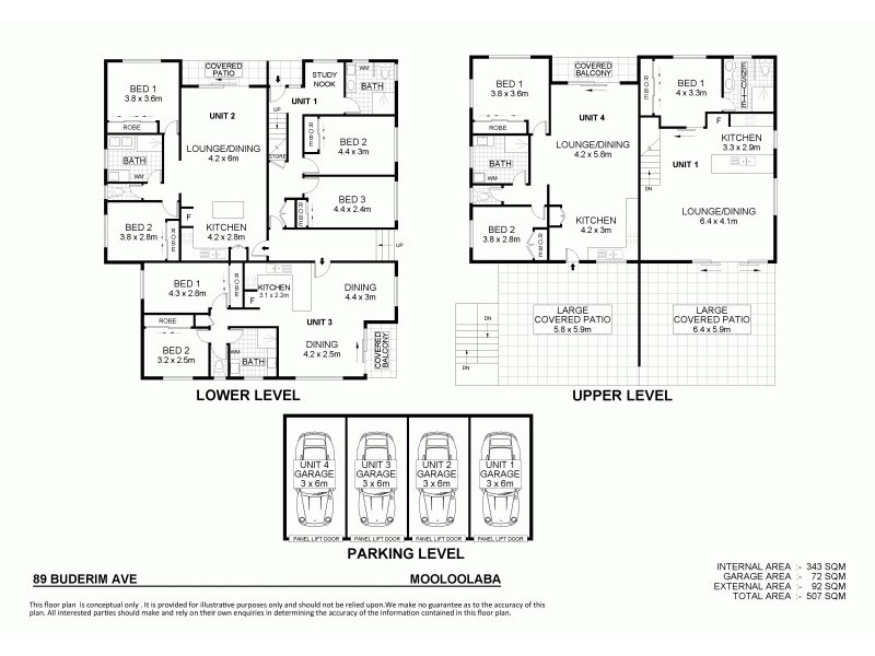 1-4/89 Buderim Avenue, Mooloolaba QLD 4557 Floorplan