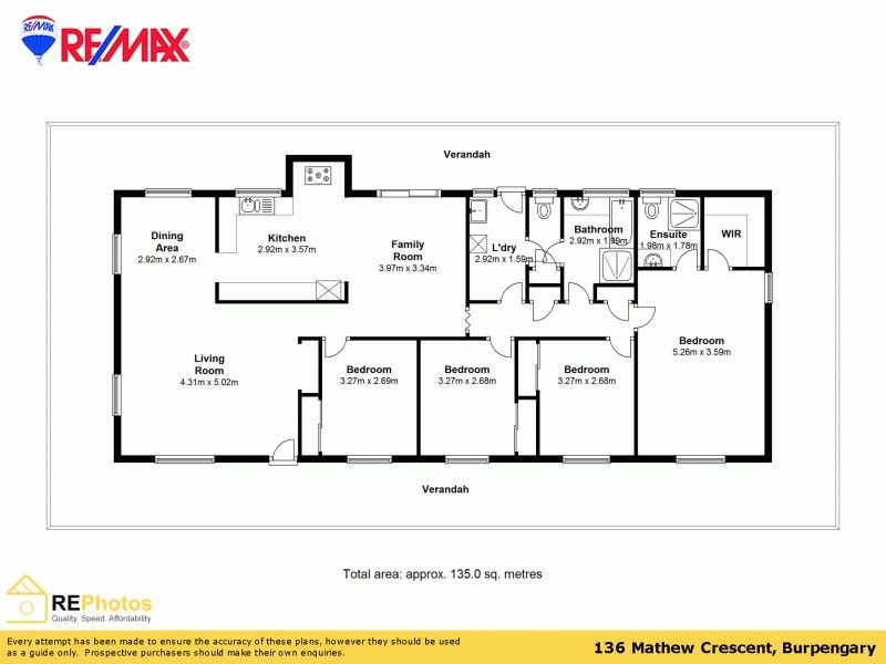 136 Mathew Crescent, Burpengary QLD 4505 Floorplan