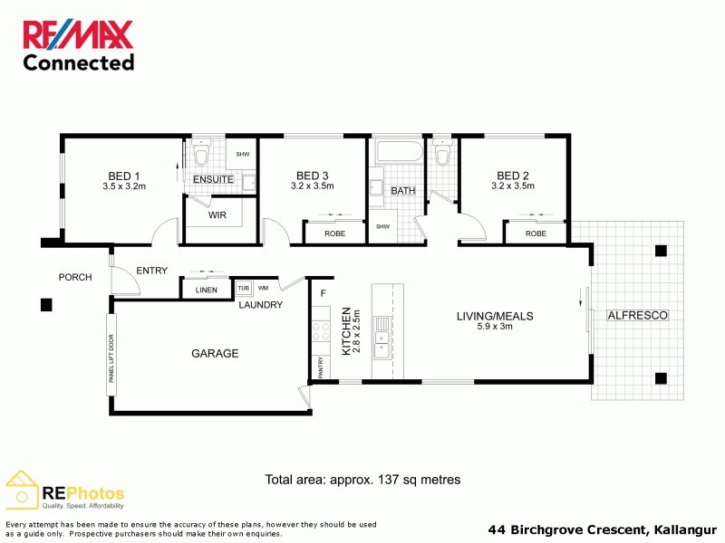 44 Birchgrove Crescent, Kallangur QLD 4503 Floorplan