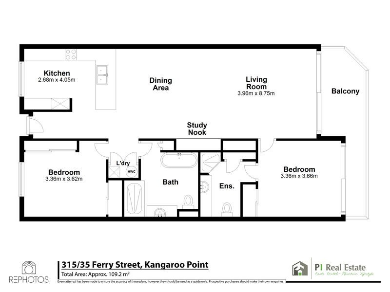 315/35 Ferry St, Kangaroo Point QLD 4169 Floorplan