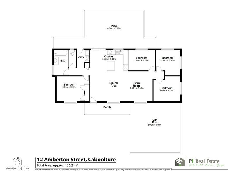 12 AMBERTON ST, Caboolture QLD 4510 Floorplan