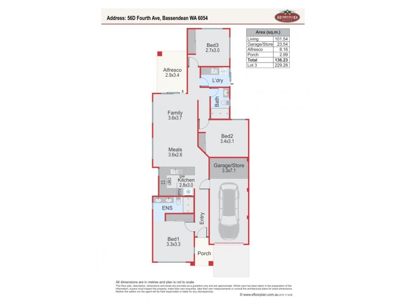 56D Fourth Avenue, Bassendean WA 6054 Floorplan