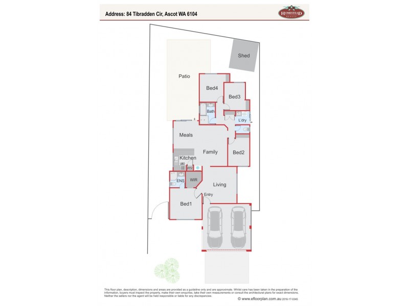 84 Tibradden Circle, Ascot WA 6104 Floorplan