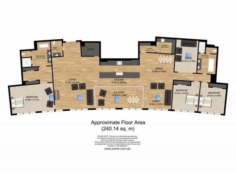 502 W Penthouse 1 Marina Drive, Benowa QLD 4217 Floorplan