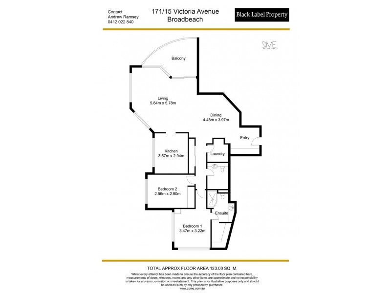 171/15 Victoria Avenue, Broadbeach QLD 4218 Floorplan