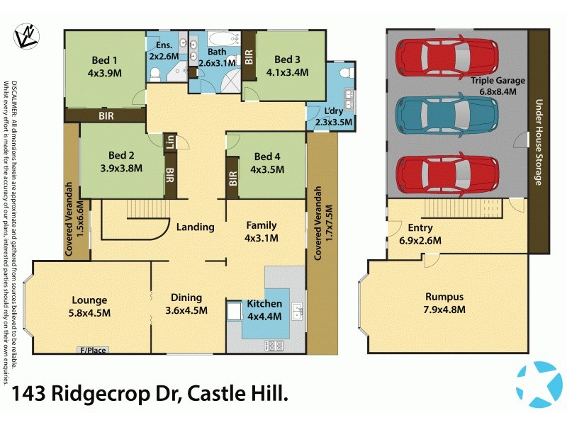 143 Ridgecrop Drive, Castle Hill NSW 2154 Floorplan