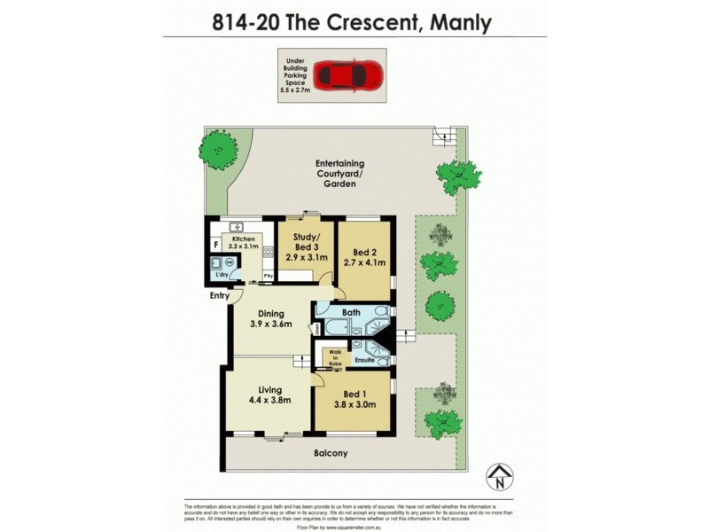 8/14 The Crescent, Manly NSW 2095 Floorplan