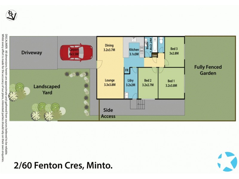 2/60 Fenton Crescent, Minto NSW 2566 Floorplan