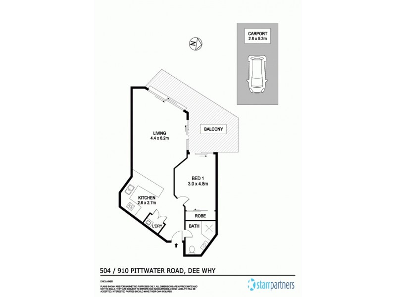 504/910 Pittwater Rd, Dee Why NSW 2099 Floorplan