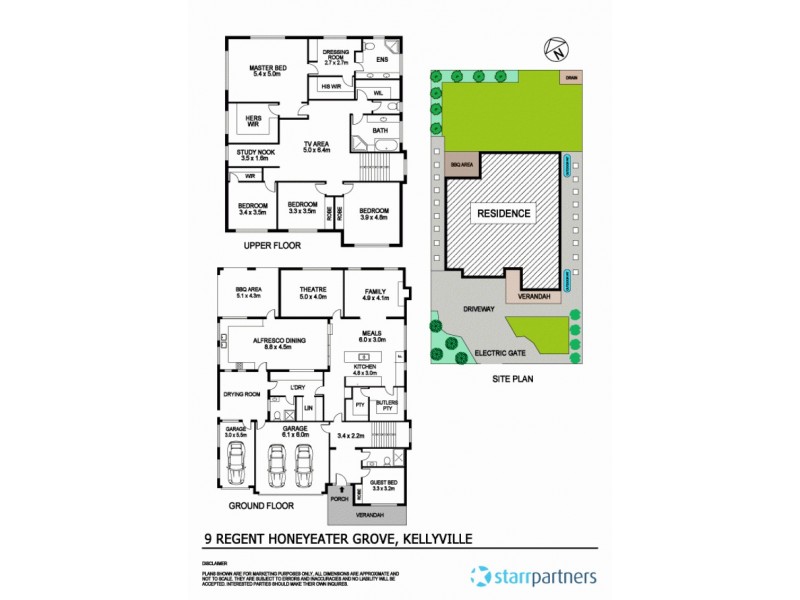 9 Regent Honeyeater Grove, Kellyville NSW 2155 Floorplan