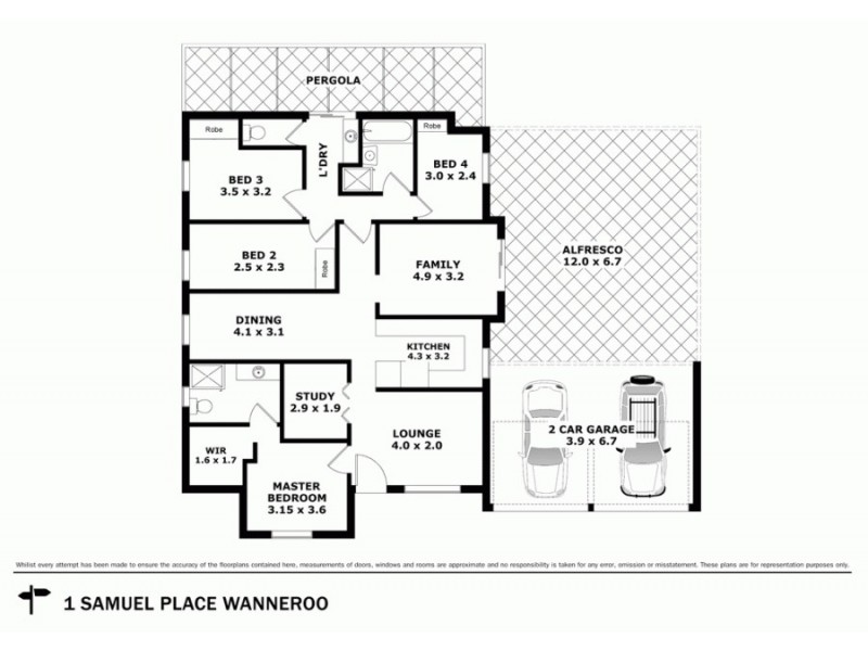 1 Samuel Place, Wanneroo WA 6065 Floorplan