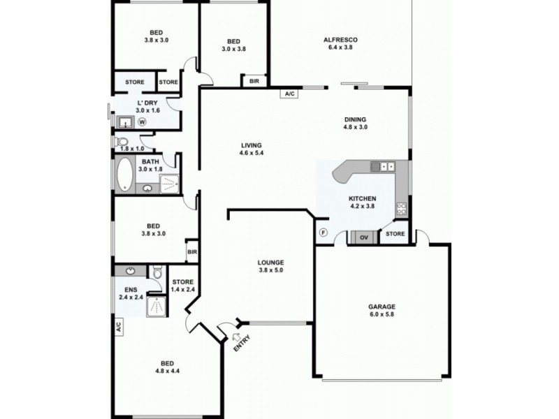 4 Cassatt Street, Ashby WA 6065 Floorplan