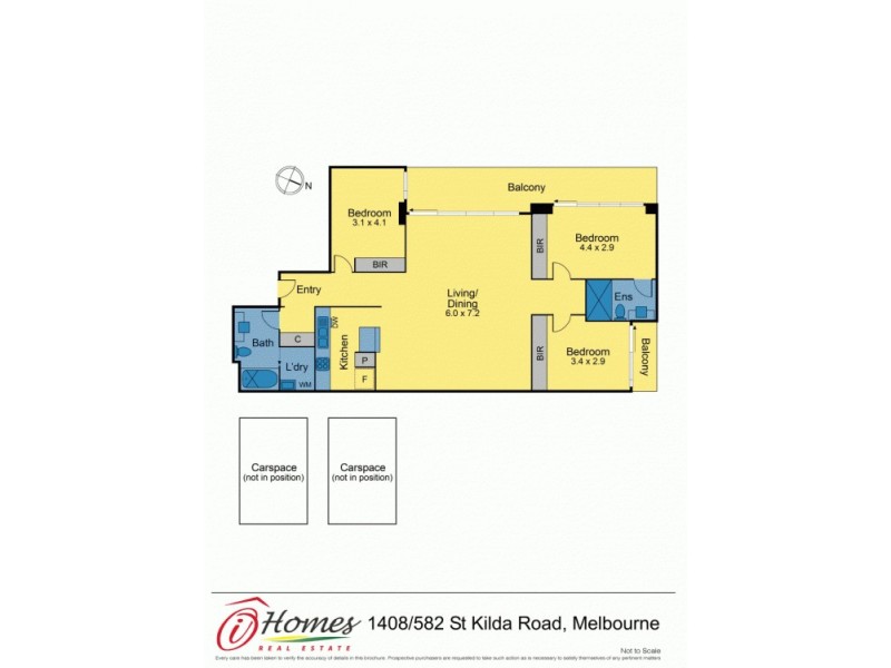 1408/582 St Kilda Road, Melbourne VIC 3004 Floorplan