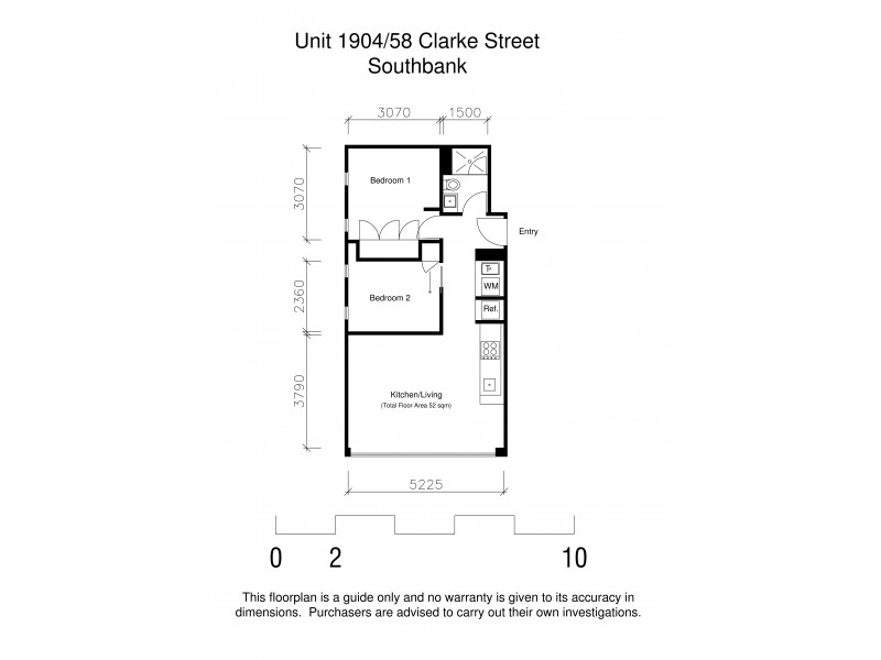 1904/58 Clarke Street, Southbank VIC 3006 Floorplan