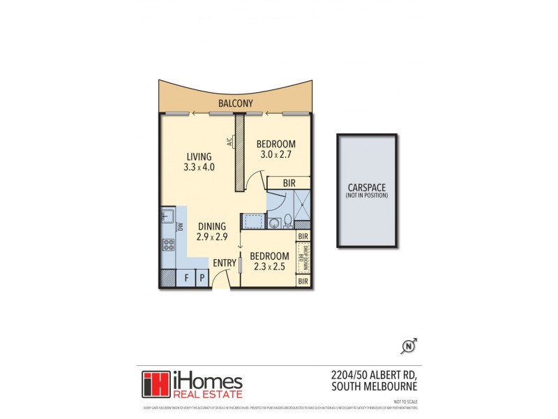 2604/50 Albert Road, South Melbourne VIC 3205 Floorplan
