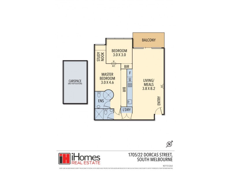 1705/22 Dorcas Street, South Melbourne VIC 3205 Floorplan
