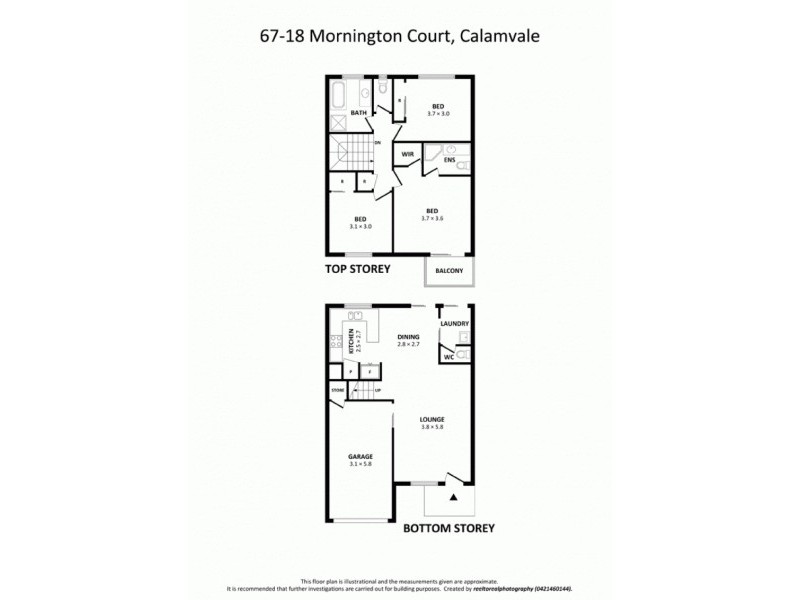 67/18 Mornington Ct, Calamvale QLD 4116 Floorplan