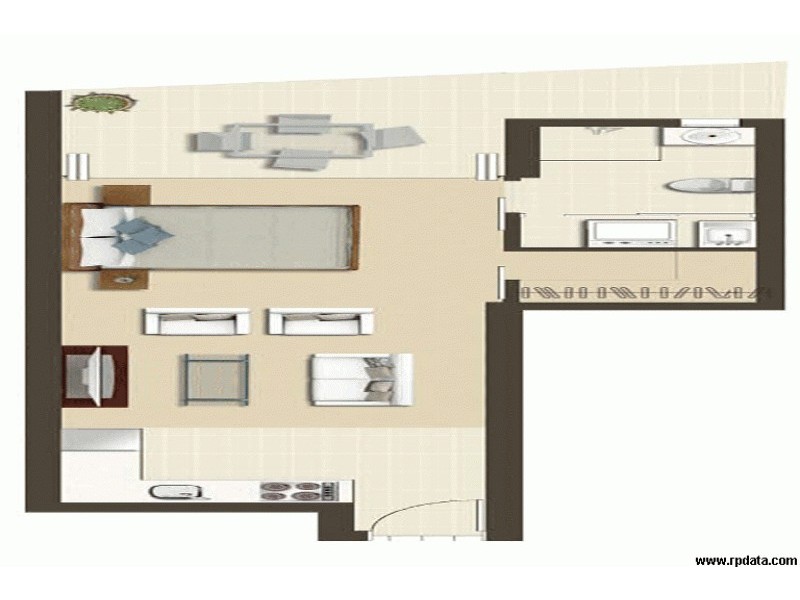 1009/16 Hamilton Pl, Bowen Hills QLD 4006 Floorplan