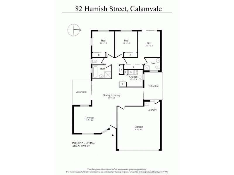 82 Hamish St, Calamvale QLD 4116 Floorplan
