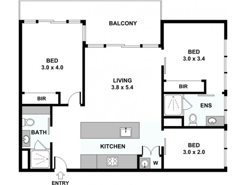 1706 /855 Stanley street, Woolloongabba QLD 4102 Floorplan