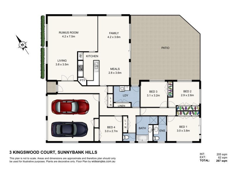 3 Kingswood Court, Sunnybank Hills QLD 4109 Floorplan
