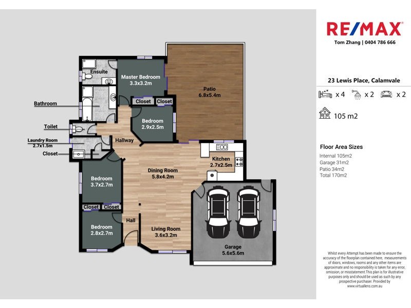 23 Lewis Place, Calamvale QLD 4116 Floorplan