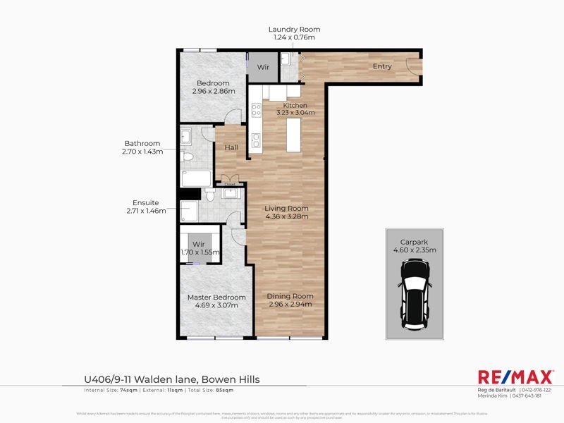 406/9-11 Walden Lane, Bowen Hills QLD 4006 Floorplan