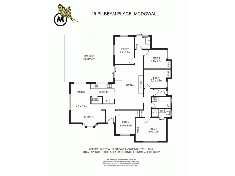 19 Pilbeam Place, Mcdowall QLD 4053 Floorplan