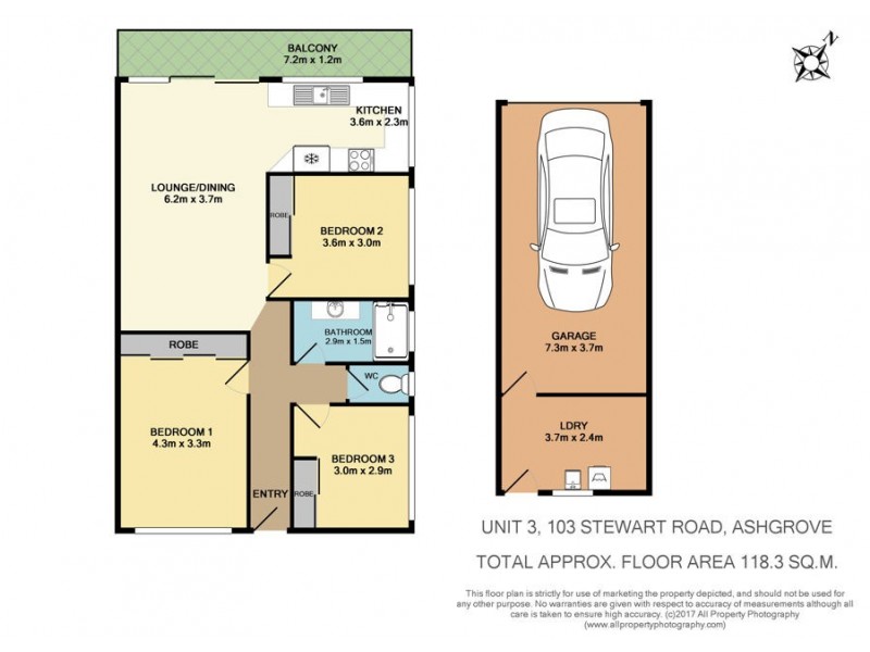 3/103 Stewart Road, Ashgrove QLD 4060 Floorplan