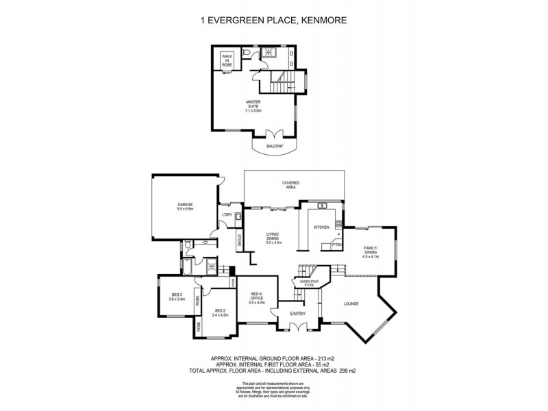 1 Evergreen Close, Kenmore QLD 4069 Floorplan